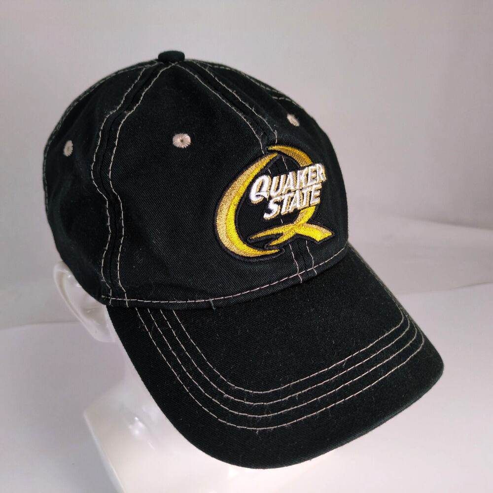 Quaker State Black Baseball Hat Ball Cap America,‎ Racing Cars Adult OSFM